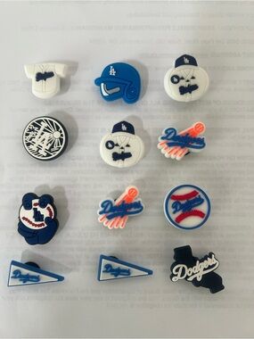 CROCS MLB Los Angeles Dodgers Jibbitz Charms 12pcs